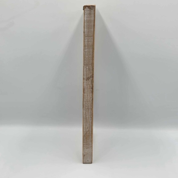 Uniquely Painted Feather Trio on Metal and Rustic Wood Framed Wall Art - Picture 8 of 16